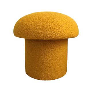 Design Within Reach + Mustard Boucle Mushroom Ottoman