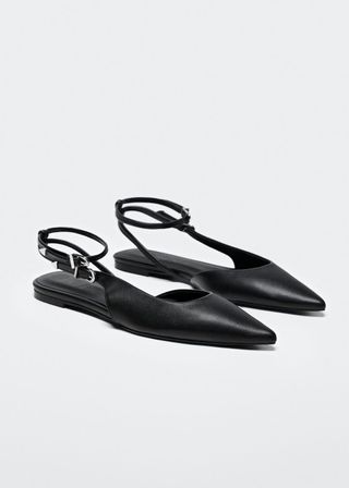 Mango + Ankle-Cuff Pointed Toe Shoes