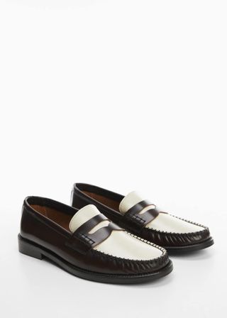 Mango + Leather Penny Loafers