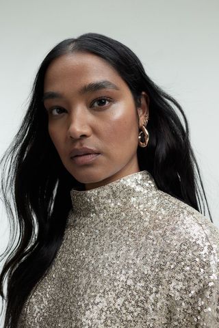 H&M + Sequined Blouse