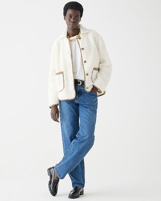 J. Crew + Faux sherpa Barn Jacket