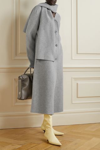 Tove + Mio Scarf-Detailed Wool Coat