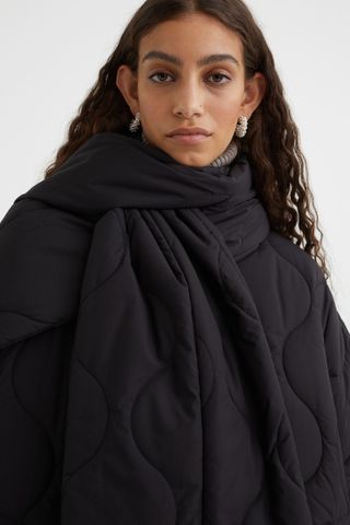 H&M + Quilted Cape With Scarf