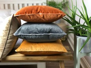 eBay + Two Pack Velvet Cushion Covers