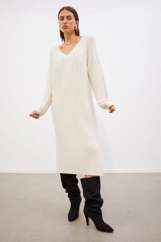 H&M + V-Neck Rib-Knit Dress