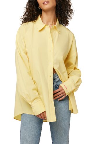 Favorite Daughter + The Ex-Boyfriend Organic Cotton Button-Up Shirt