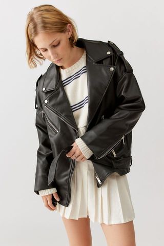 Lioness + Deja Vu Faux Leather Moto Jacket
