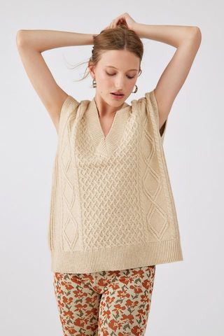 BDG + Benjamin Cable Knit Sweater Vest