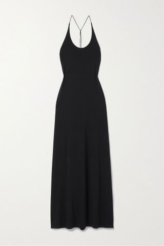 Grace Ling + Embellished Open-Back Stretch-Jersey Maxi Dress