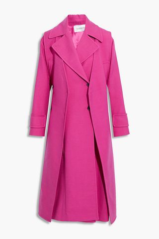 Valentino + Double-Breasted Layered Wool-Blend Gabardine Coat