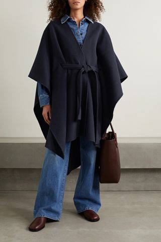 The Row + Toba Belted Wool and Cashmere-Blend Poncho