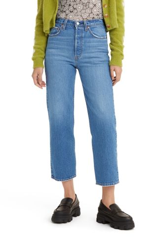 Levi's + Ribcage High Waist Ankle Straight Leg Jeans