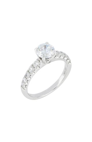 Bony Levy + Pavé Diamond Round Solitaire Engagement Ring Setting
