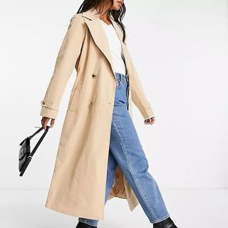 Vila + Belted Double Breasted Trench Coat