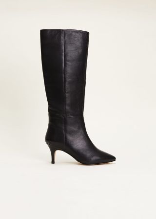 Phase Eight + Leather Panelled Knee High Boot