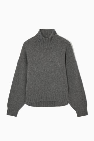 COS + Chunky Pure Cashmere Turtleneck Jumper