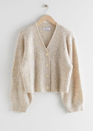 & Other Stories + Oversized Cable Knit Cardigan