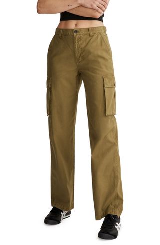 Madewell + Garment Dyed Low-Slung Straight Leg Cargo Pants