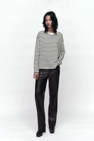 H&M + Oversized Striped Shirt
