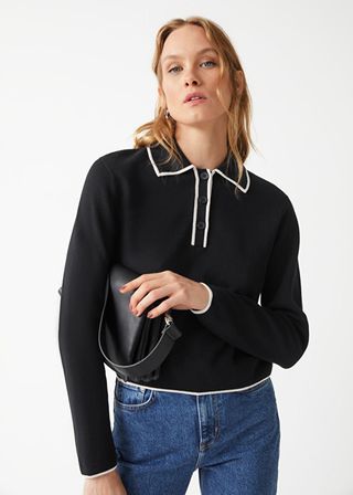 & Other Stories + Collared Knit Sweater