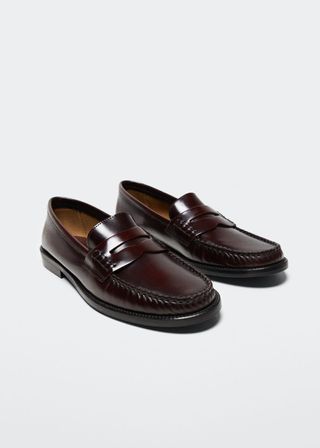 Mango + Leather Penny Loafers