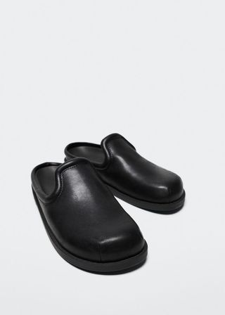 Mango + Leather Effect Clogs