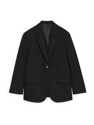 Arket + Oversized Wool Hopsack Blazer