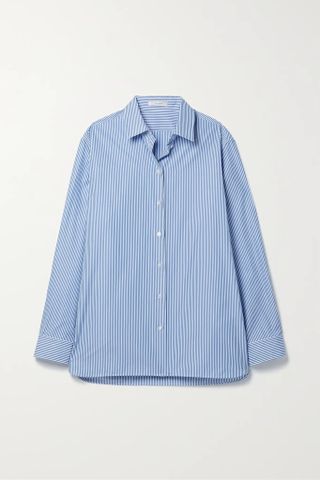 The Row + Sisilia Striped Cotton-Poplin Shirt