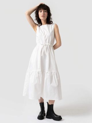Saint + Sofia + Kara Dress in White Broderie