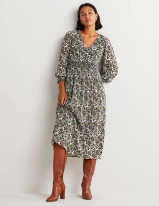 Boden + Smocked Waist Midi Dress