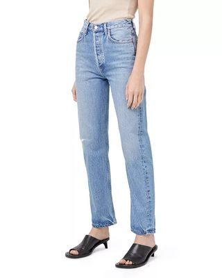 Agolde + '90s High Rise Regular Jeans in Abstract