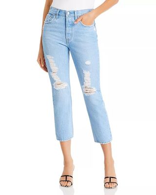 Levi's + 501 High Rise Crop Straight Leg Jeans in Ojai Ring