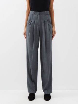 The Frankie Shop + Gelso Pleated Tencel-Blend Trousers