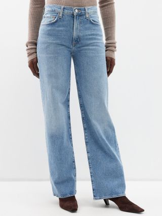 Agolde + Harper Mid-Rise Wide Straight-Leg Jeans