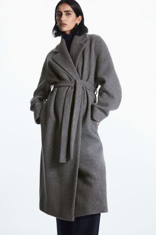 COS + Belted Wool-Blend Coat