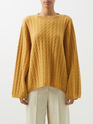 Totême + Cabled Cashmere Sweater
