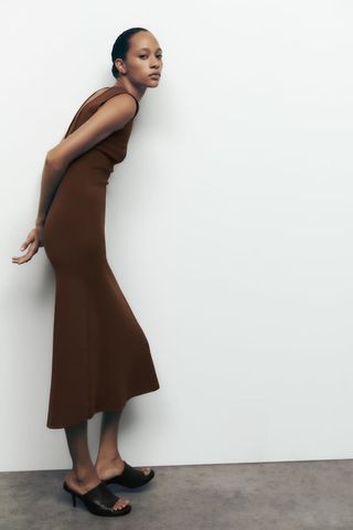 Zara + Knit Dress With Open Back