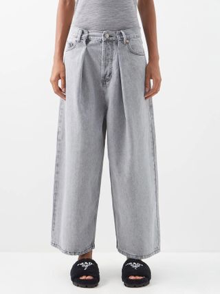 Raey + Extra Fold Organic-Cotton Wide-Leg Jeans