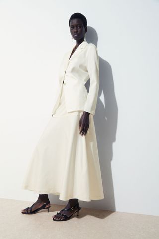 COS + The Flared Silk Skirt