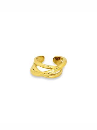 Apatchy London + Gold Crossover Ring