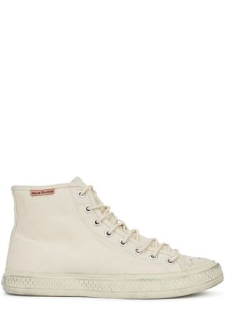 Ance Studios + Ballow Tumbled Distressed Canvas Hi-top Sneakers