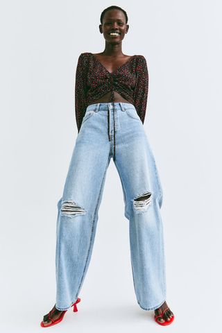 H&M + Wide Low Jeans