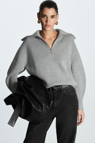 COS + Knitted Half-Zip Jumper