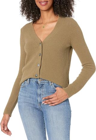 The Drop + Francine V-Neck Button Front Cozy Cardigan