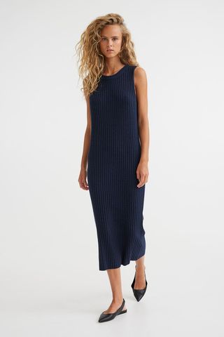 H&M + Cashmere-Blend Rib-Knit Dress