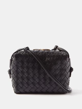 Bottega Veneta + Loop Small Intrecciato-Leather Crossbody Bag