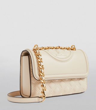 Tory Burch + Small Leather Fleming Shoulder Bag