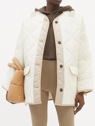 The Franke Shop + Teddy Oversized Quilted Shell Coat