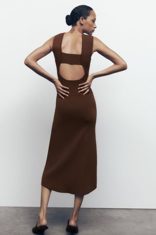 Zara + Open-Back Knit Dress