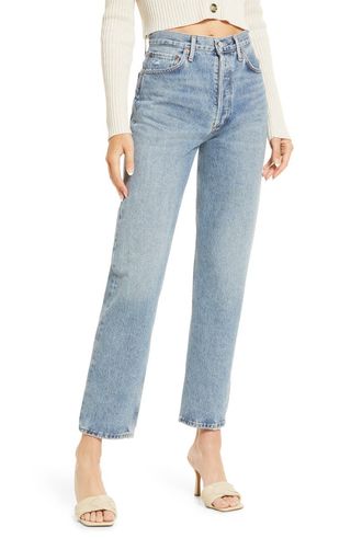 Agolde + '90s Pinch High Waist Straight Leg Organic Cotton Jeans